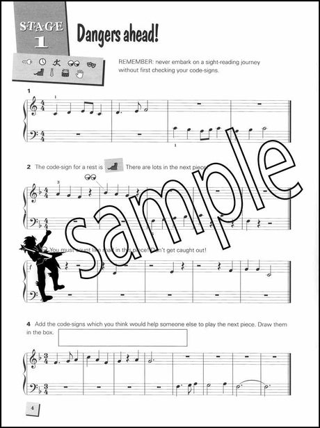 1st sample page from Piano Time Sight Reading Book 2