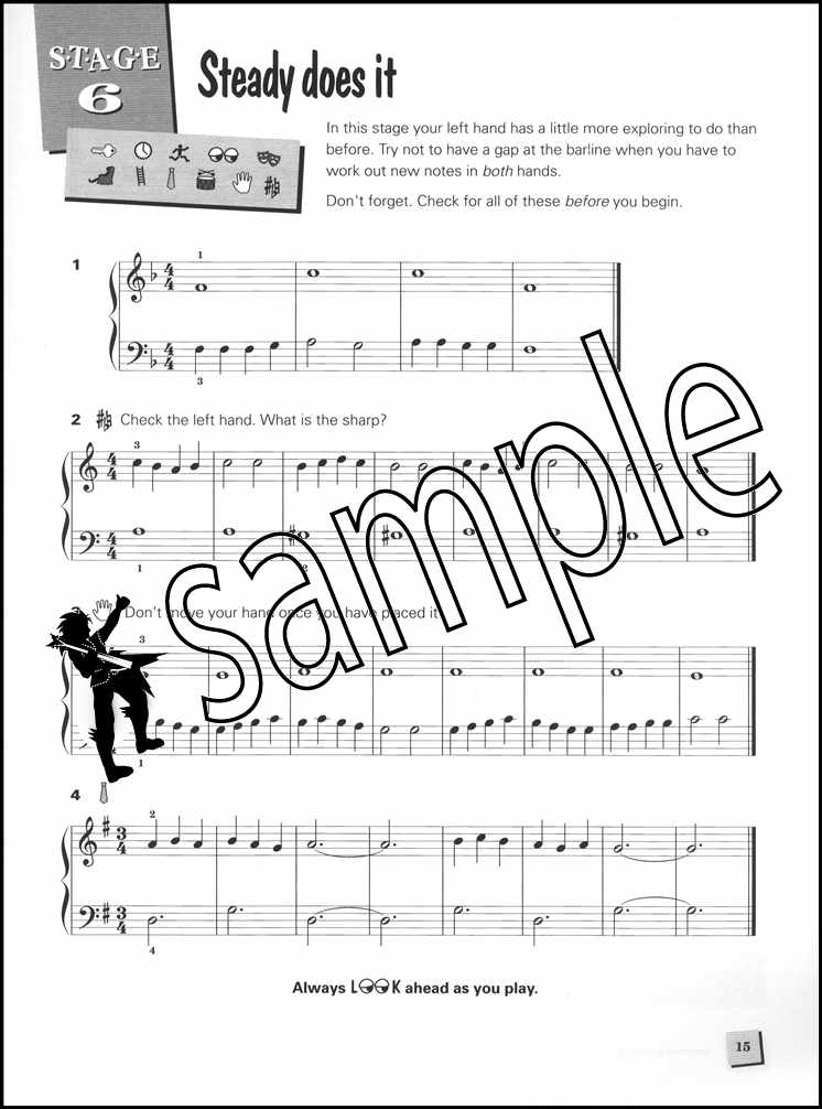 2nd sample page from Piano Time Sight Reading Book 2