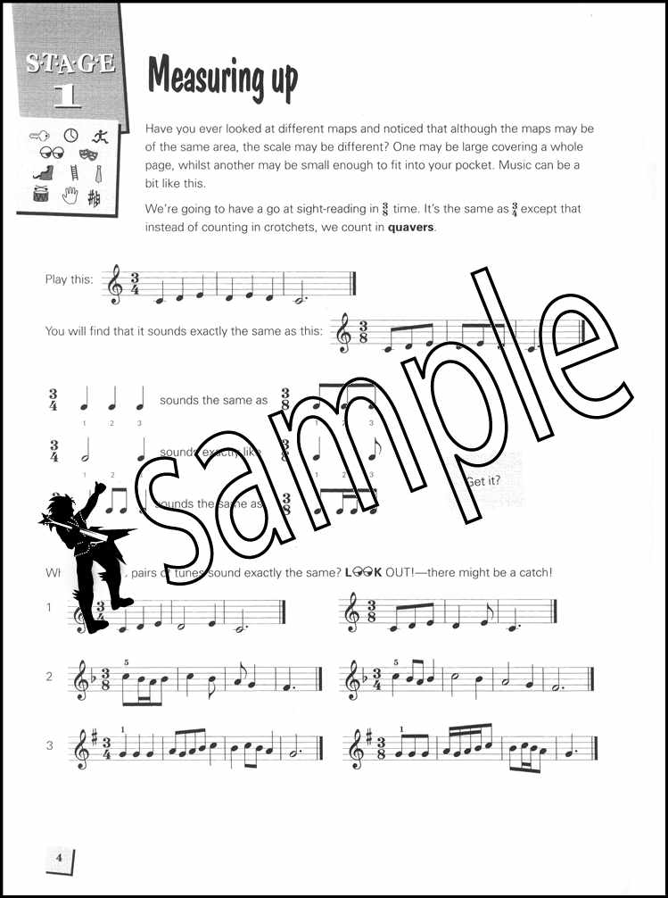 1st sample page from Piano Time Sight Reading Book 3