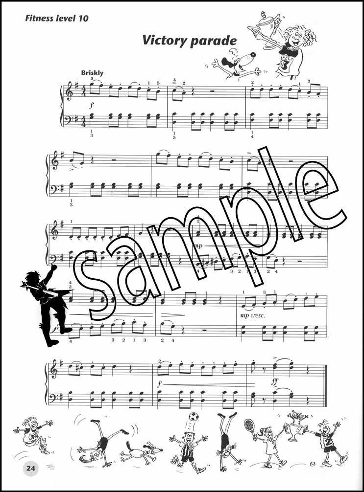 3rd sample page from Piano Time Sports Book 1