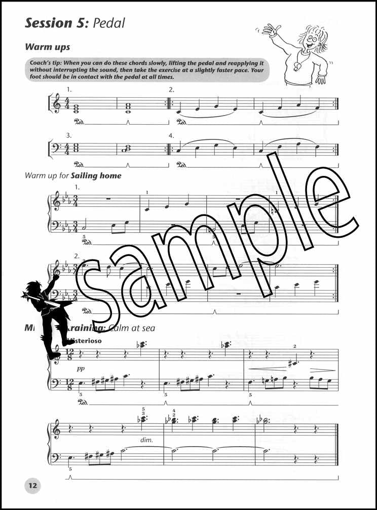 2nd sample page from Piano Time Sports Book 2