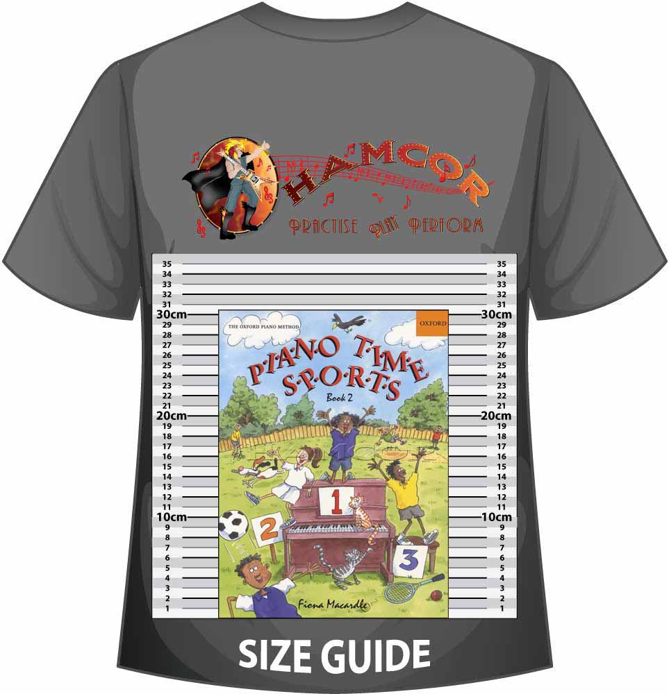 front cover of Piano Time Sports Book 2 on a size guide