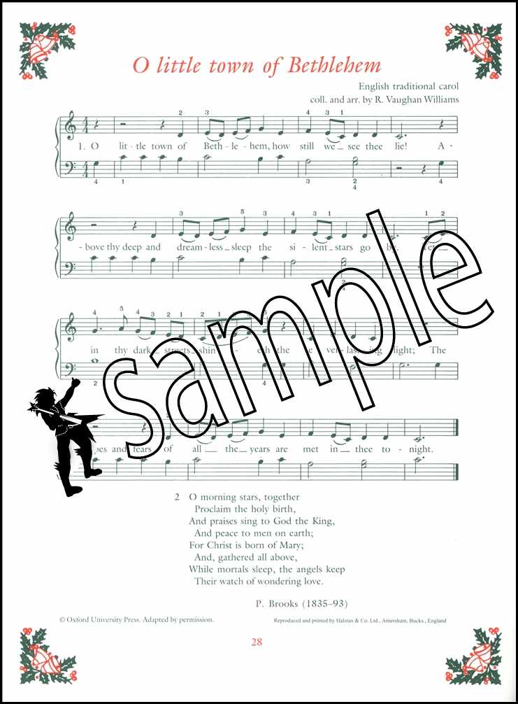 3rd sample page from Piano Time Carols