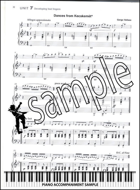 piano accompaniment sample page from Clarinet Basics Repertoire