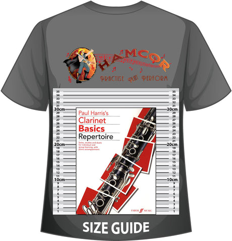 front cover of Clarinet Basics Repertoire on a size guide