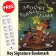 front cover of Spooky Piano Time together with free Piano Clef bookmark