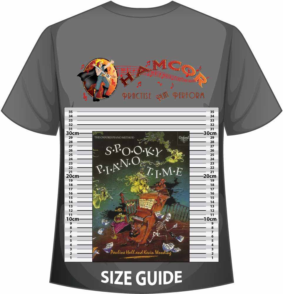 front cover of Spooky Piano Time on a size guide