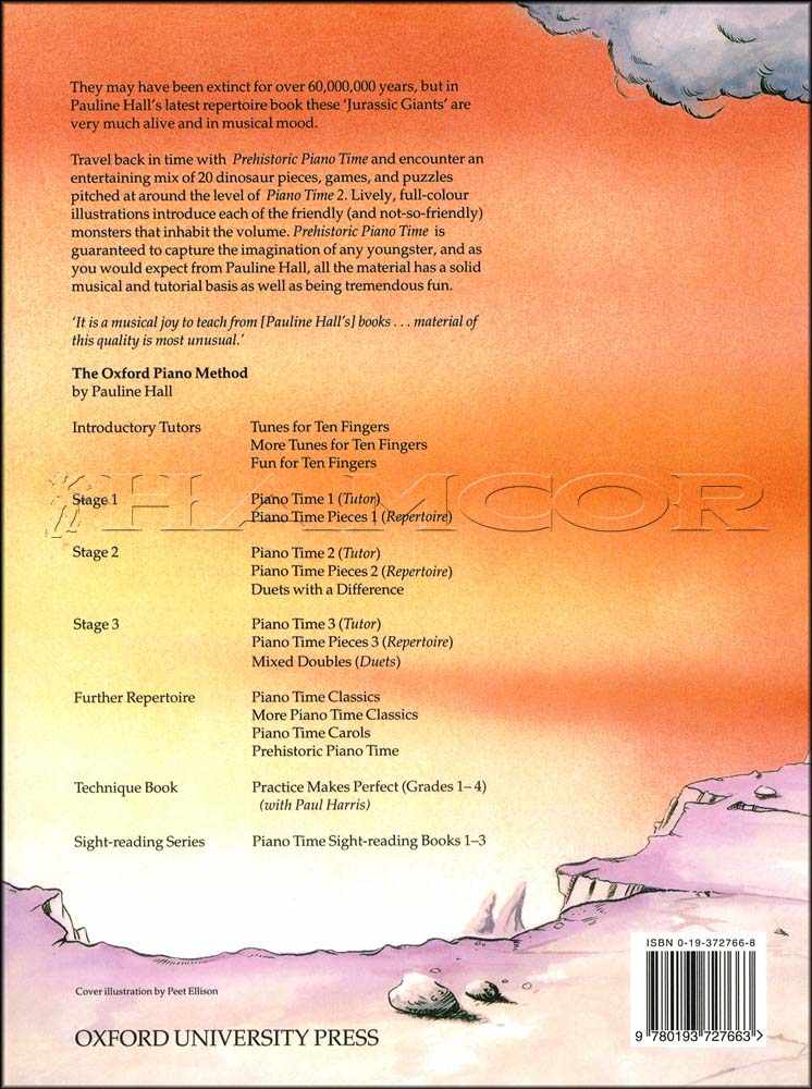 back cover of Prehistoric Piano Time