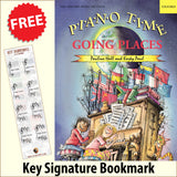 front cover of Piano Time Going Places together with free Piano Clef bookmark