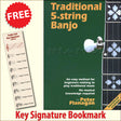 front cover of Traditional 5-String Banjo together with free Treble Clef bookmark