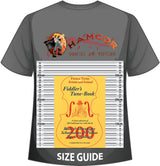 front cover of The Fiddler's Tune-Book on a size guide