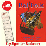 front cover of Bal Folk together with free Treble Clef bookmark