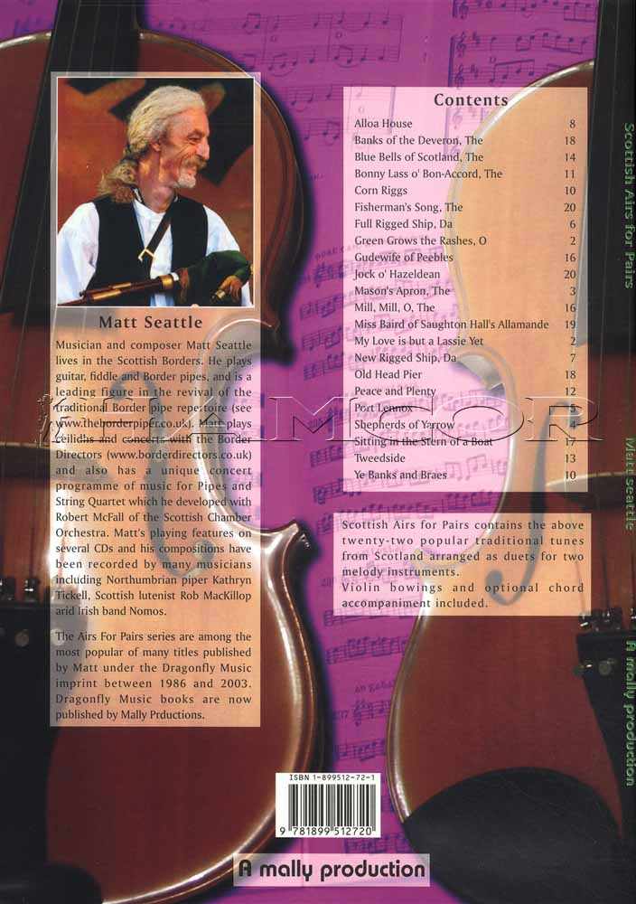 back cover of Scottish Airs for Pairs