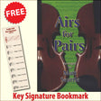 front cover of Airs for Pairs together with free Treble Clef bookmark
