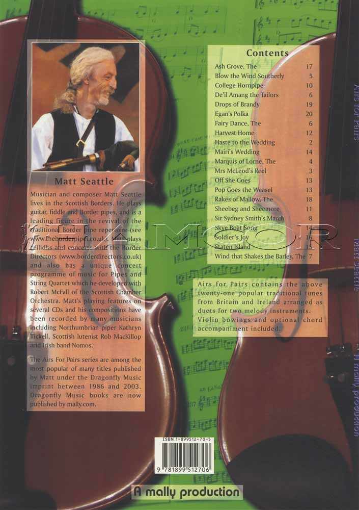 back cover of Airs for Pairs
