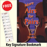 front cover of More Airs for Pairs together with free Treble Clef bookmark