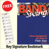 front cover of Band Swing Tunes Arranged for the Band together with free Treble Clef bookmark