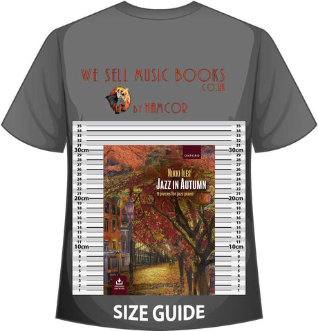 front cover of Jazz in Autumn Piano on a size guide