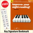 front cover of Improve Your Sight-Reading Piano Grade 3 together with free Piano Clef bookmark