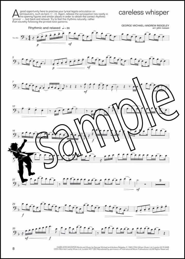 3rd sample page from Lets Face the Music for Trombone/Euphonium Bass Clef Book Only