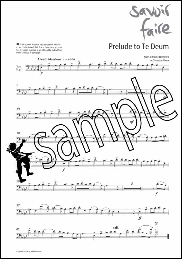 1st sample page from Savoir Faire for Trombone/Euphonium Bass Clef