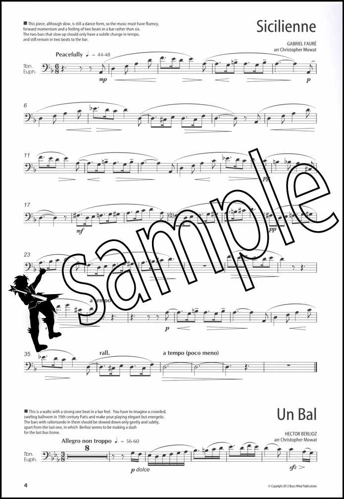 2nd sample page from Savoir Faire for Trombone/Euphonium Bass Clef