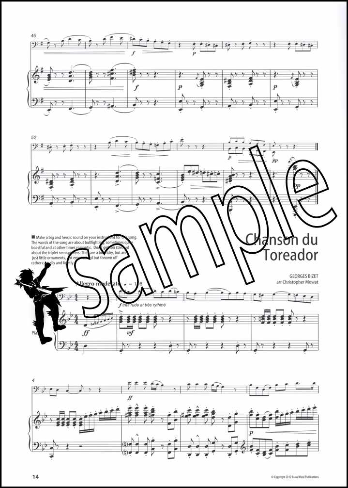 back cover of Savoir Faire for Trombone/Euphonium Bass Clef