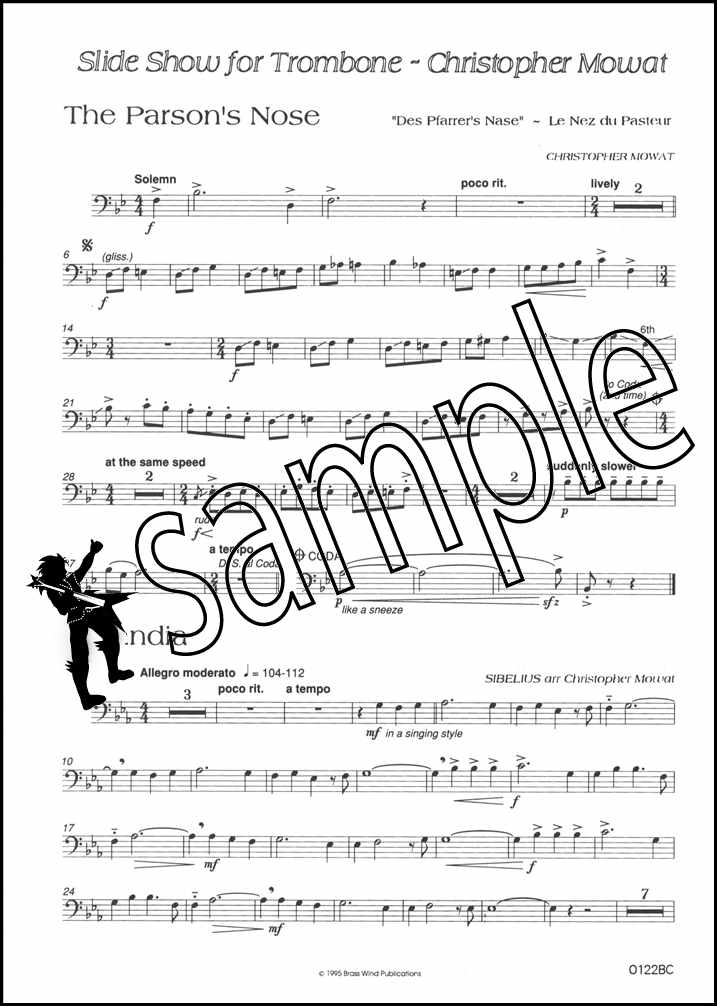 3rd sample page from Slide Show Trombone Bass Clef