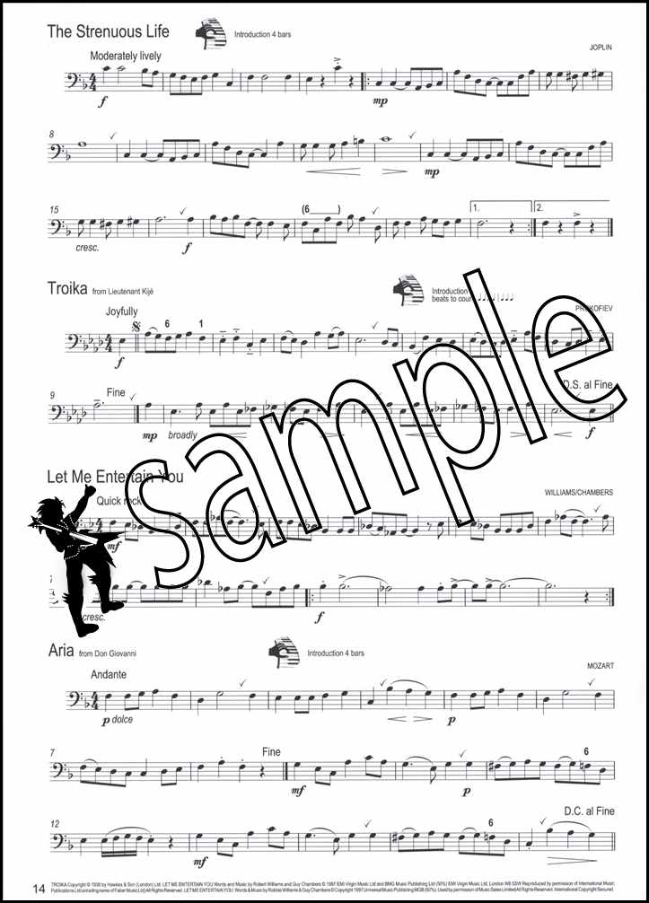 3rd sample page from Winner Scores All Trombone Bass Clef Book Only