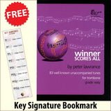 front cover of Winner Scores All Trombone Bass Clef Book Only together with free Bass Glef bookmark