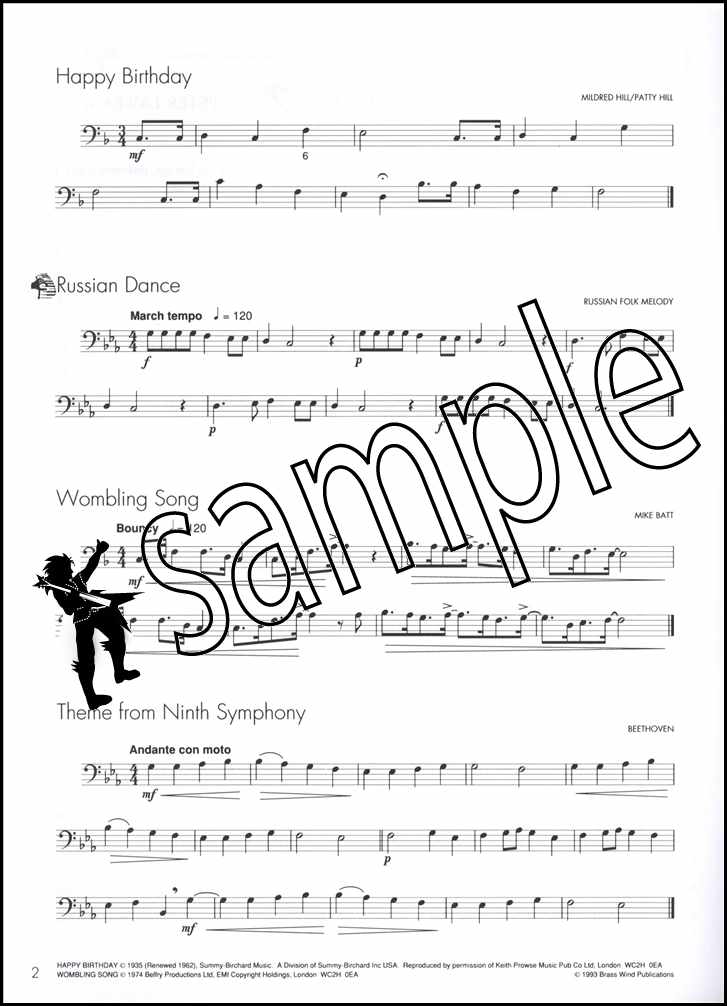 1st sample page from Winners Galore Trombone Bass Clef Book Only