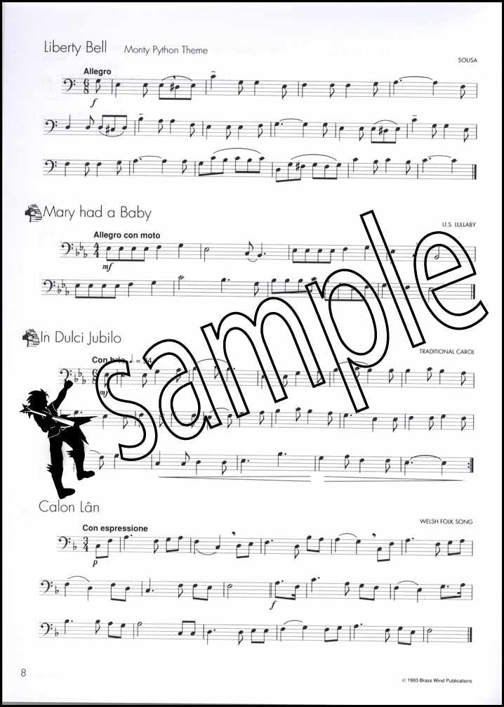 2nd sample page from Winners Galore Trombone Bass Clef Book Only