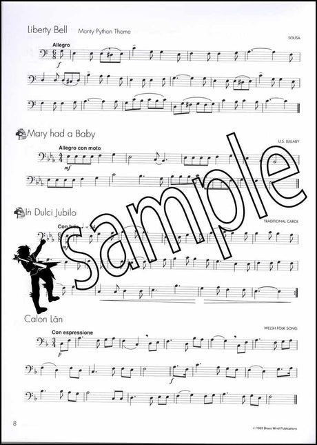 2nd sample page from Winners Galore Trombone Bass Clef Book Only