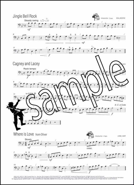 3rd sample page from Easy Winners Trombone Bass Clef Book Only