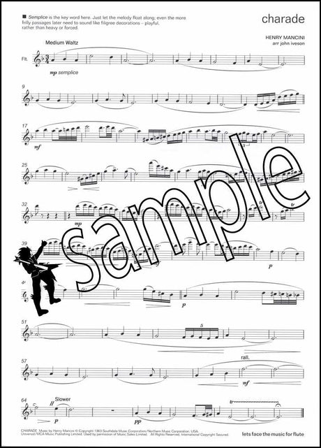 1st sample page from Lets Face the Music Flute Book Only