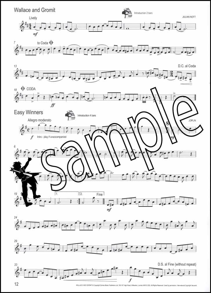 2nd sample page from Great Winners Clarinet Book Only