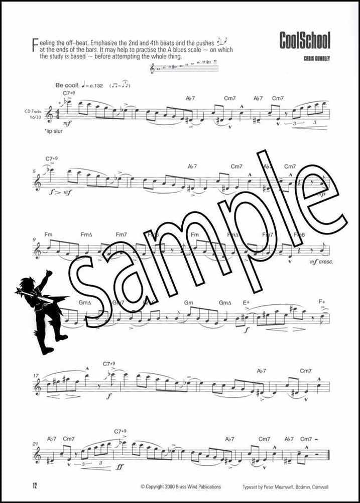back cover of Cool School for Alto Saxophone Book/CD by Chris Gumbley