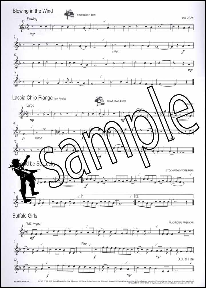 1st sample page from Winner Scores All Descant Recorder Book Only