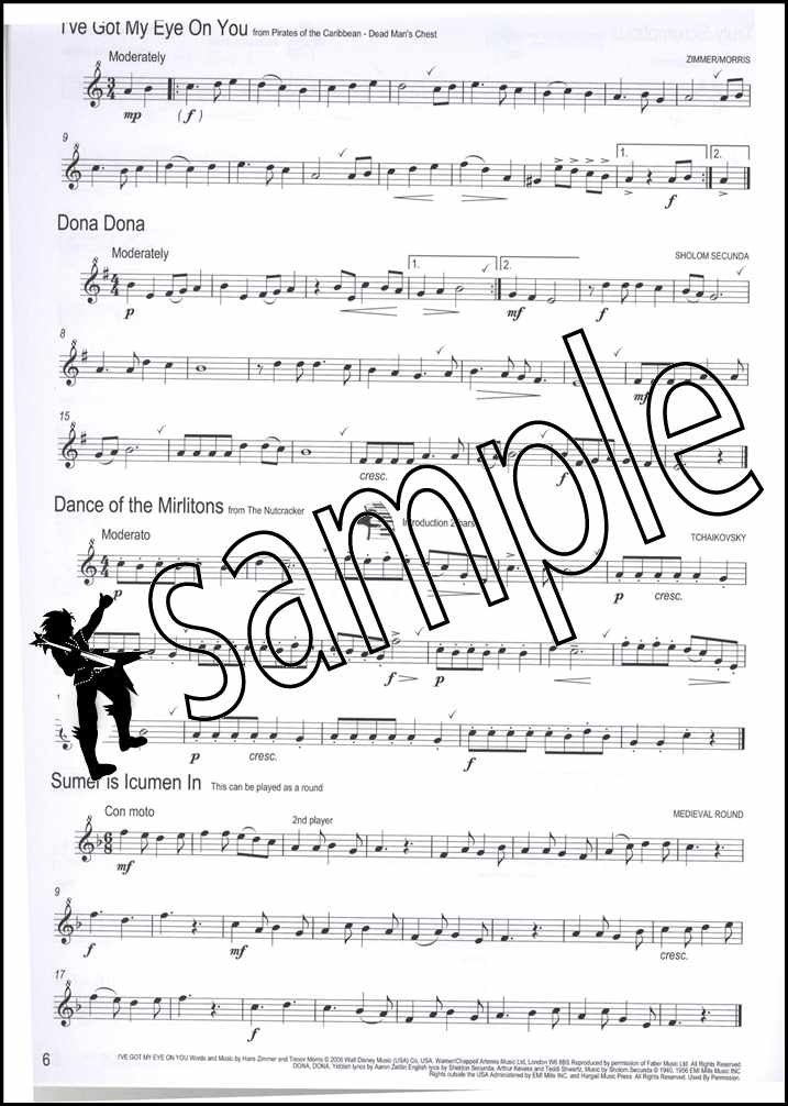 2nd sample page from Winner Scores All Descant Recorder Book Only