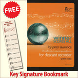 front cover of Winner Scores All Descant Recorder Book Only together with free Treble Clef bookmark