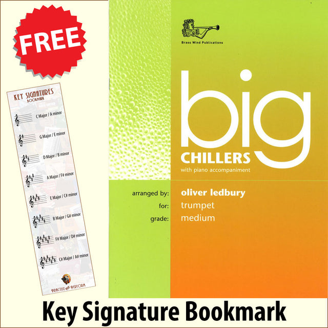 front cover of Big Chillers Trumpet Book Only together with free Treble Clef bookmark