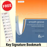 front cover of Smooth Groove for Trumpet/Euphonium Book/CD by Don Blakeson together with free Treble Clef bookmark