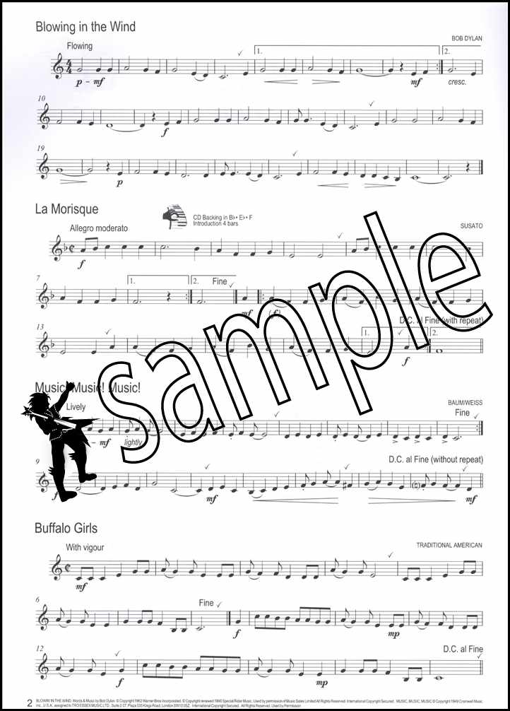 1st sample page from Winner Scores All Trumpet Horn Baritone Book Only