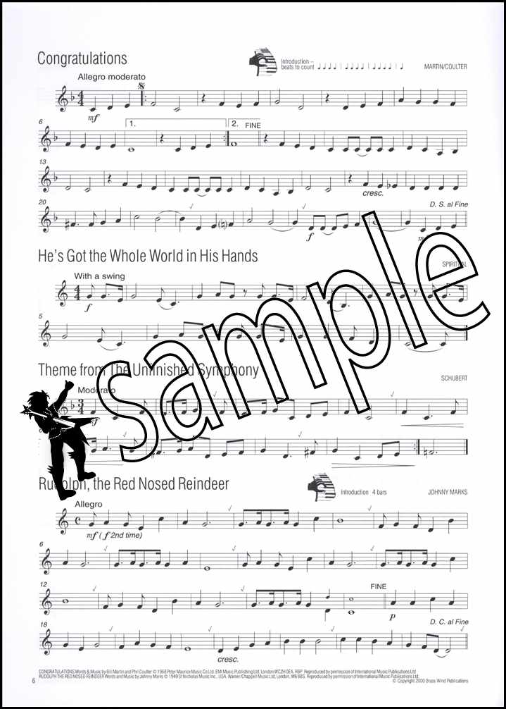2nd sample page from Easy Winners Trumpet Horn Euphonium