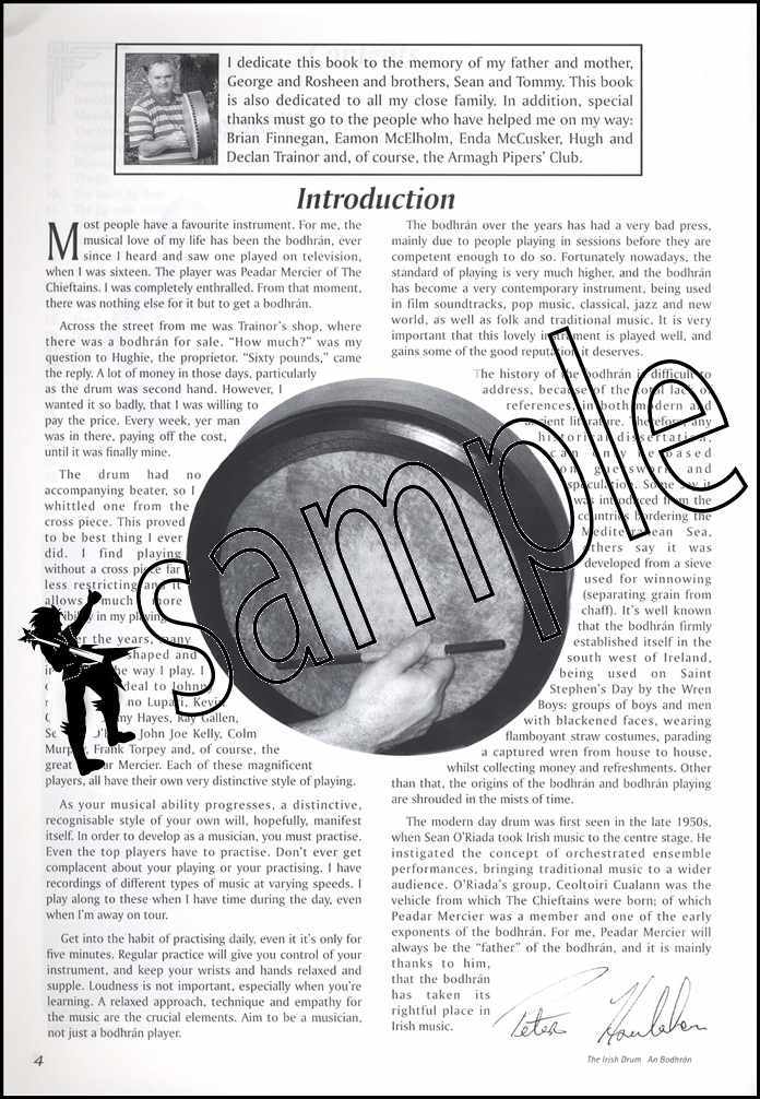 1st sample page from The Irish Drum An Bodhran Book Only