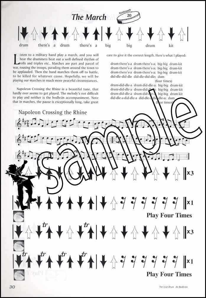 3rd sample page from The Irish Drum An Bodhran Book Only