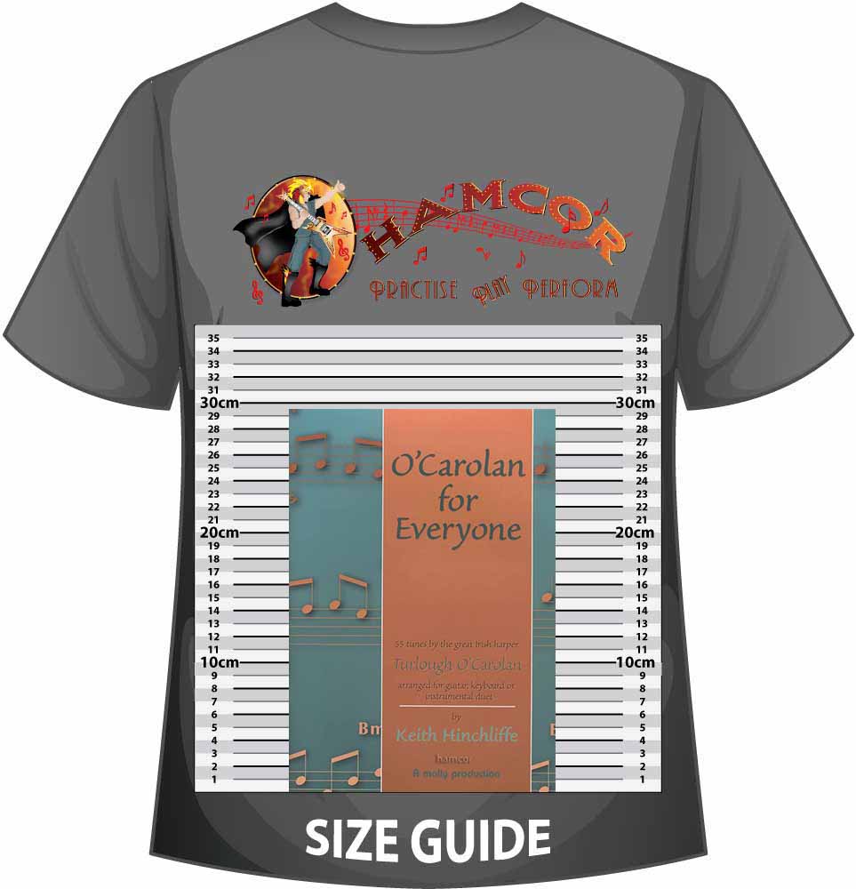 front cover of O'Carolan for Everyone on a size guide