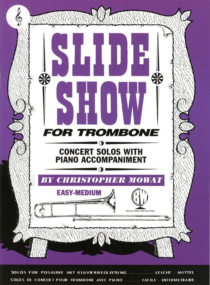 front cover of Slide Show for Trombone Treble Clef Book Only by Christopher Mowat