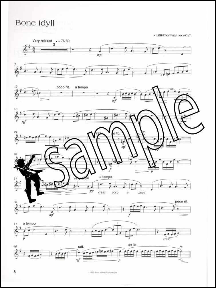 3rd sample page from Slide Show for Trombone Treble Clef Book Only by Christopher Mowat
