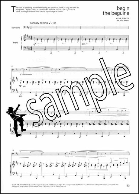 3rd sample page from Lets Face the Music for Trombone/Euphonium Treble Clef Book Only